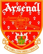 emblema Arsenal با توپ و نشان