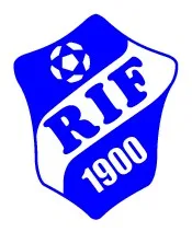 شiled آبی با توپ فوتب و نوشته 'RIF 1900'