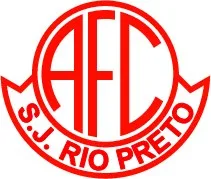 لوگو قرمز با نوشته 'AFC' و 'S.J. RIO PRETO'