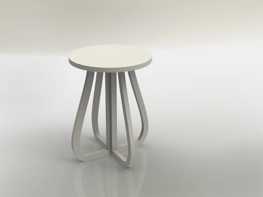 שולחן دایره‌ای با پایه‌های منحنی