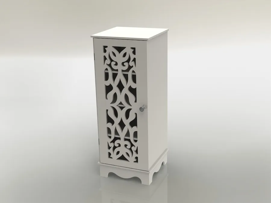 آینه سفید گلدار