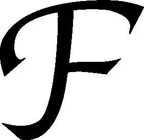 نوار بلند حرف F سیاه