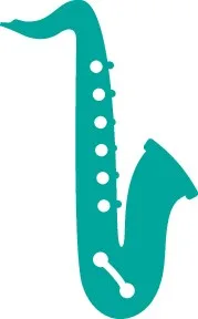 طراحی ساز ساکسوفون آبی