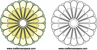 گل مدور با مرکز پرده‌ای