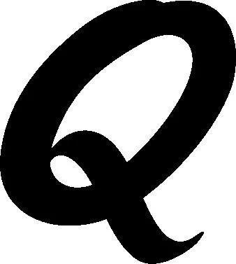 نماد حرف Q منحنی