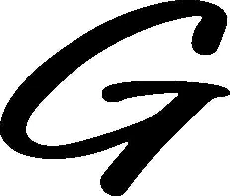 نماد لگو حرف G منحنی