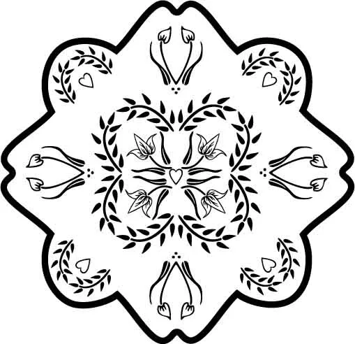 نماد ماندا گل و قلب