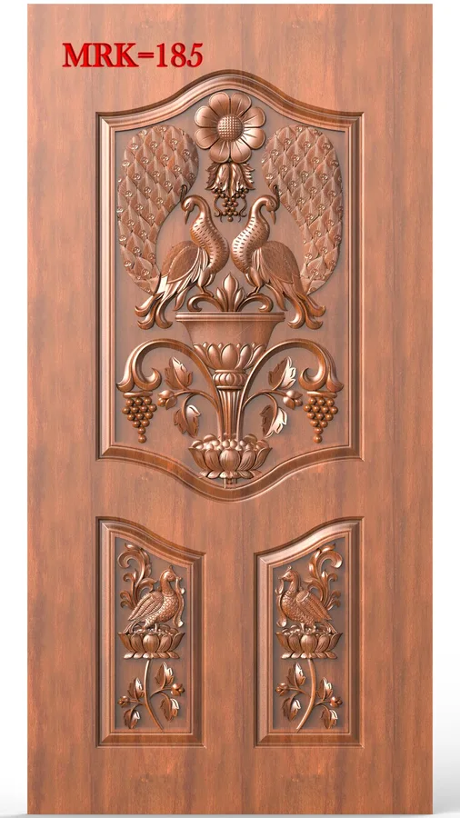 دروازه چوبی گل و پرنده