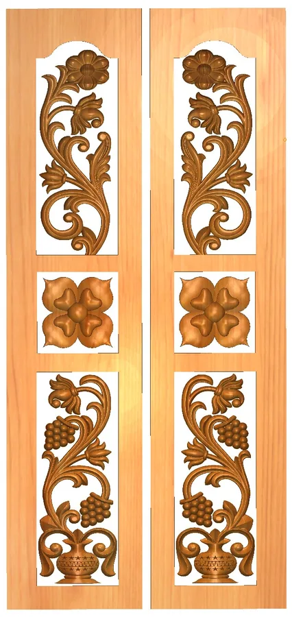 طراحی بلوک چوبی گل