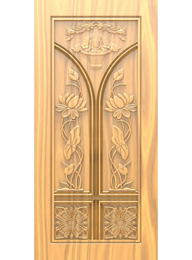 دروازه چوبی طرح گل