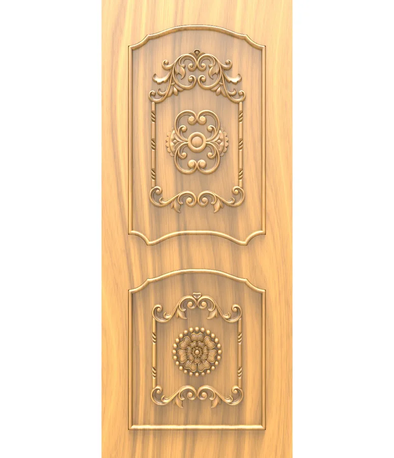 دروازه چوبی با طرح گل