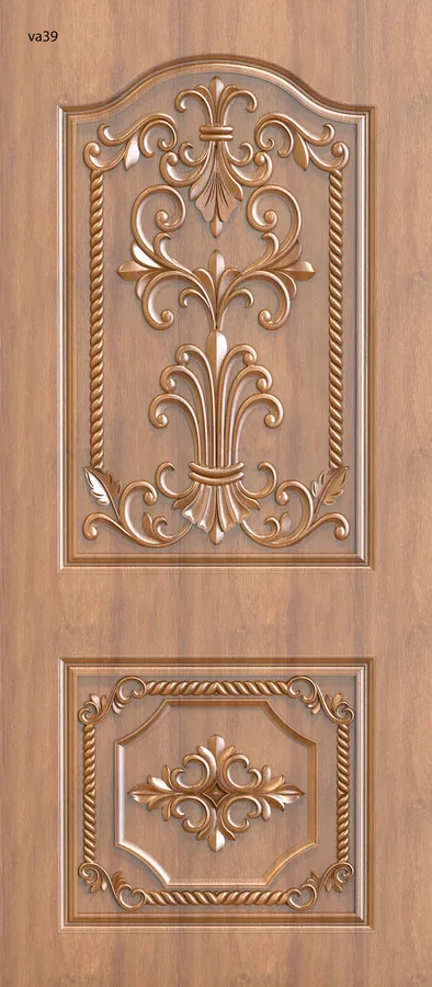 دروازه چوبی با طرح گل