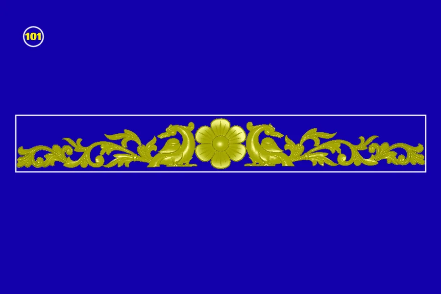گل آبی روی مرز طلایی