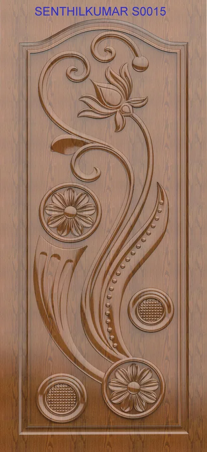 دروازه چوبی گل و پیچی