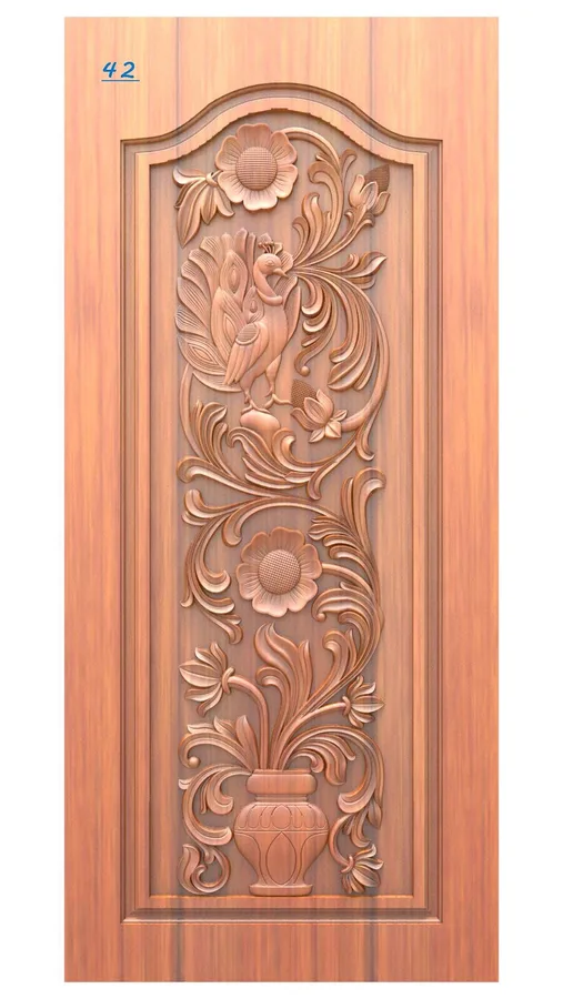 دروازه چوبی گل و پرنده