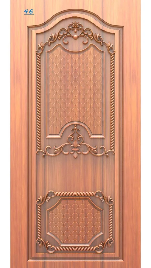 دروازه چوبی با طرح گل