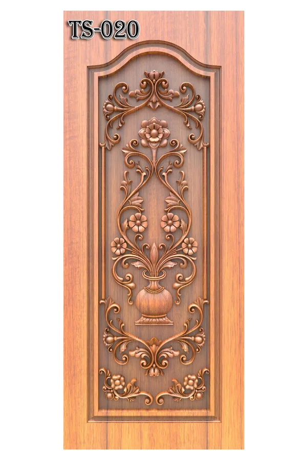دروازه چوبی با طرح گل