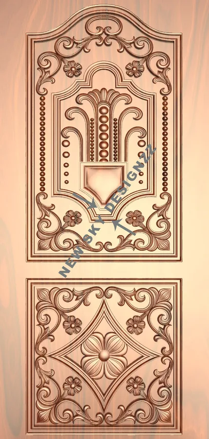 پنجره گلدار هندسی