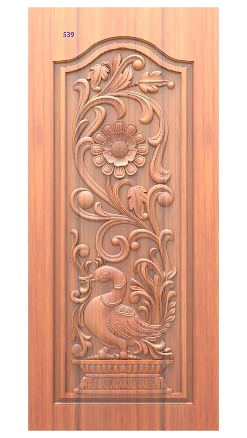 دروازه چوبی گل و پرنده