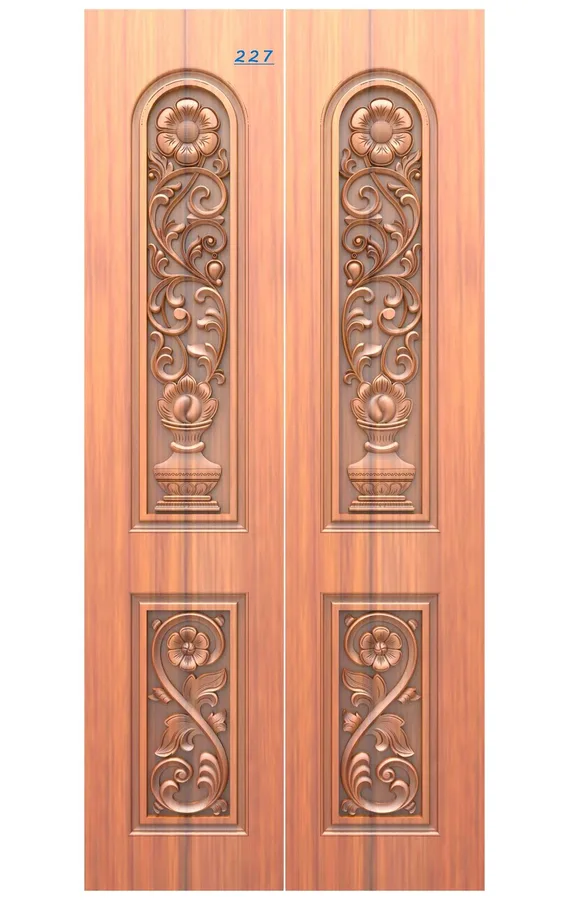 دروازه‌بازکن چوبی طرح گل