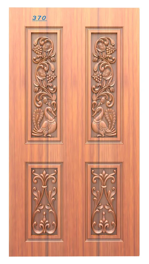 دروازه چوبی گل و پرنده