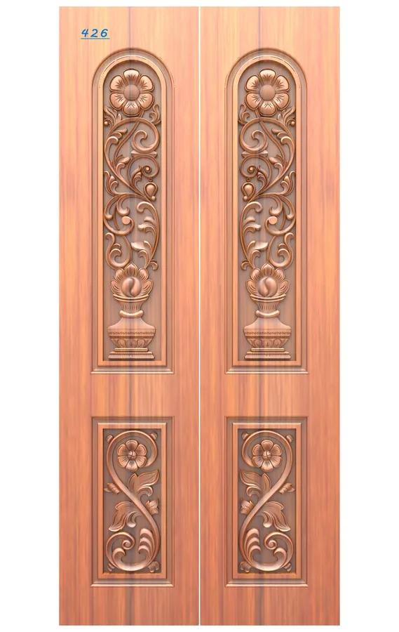 دروازه‌بازکن چوبی طرح گل