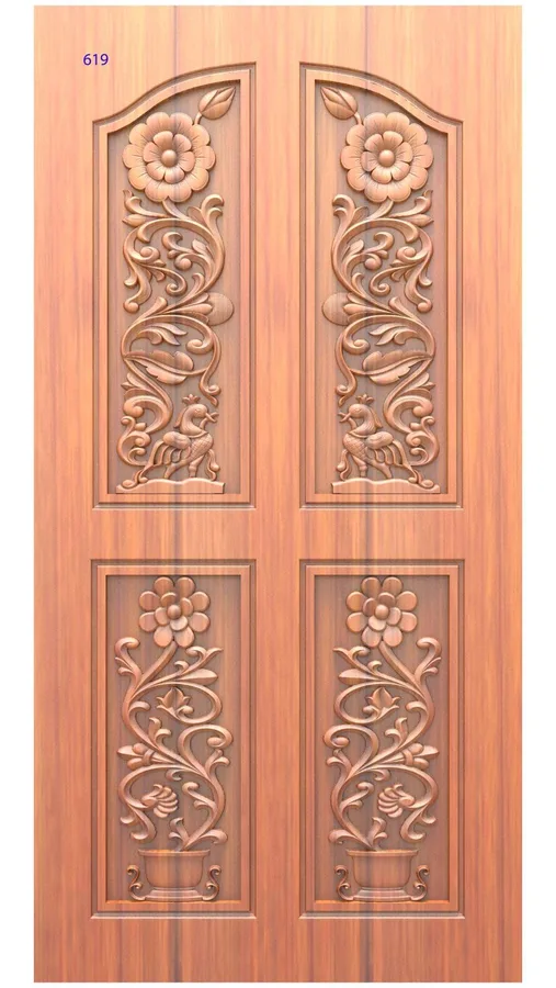 دروازه‌بازکن چوبی طرح گل