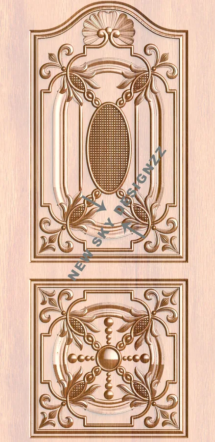 نقوش چوبی گل و هندسی