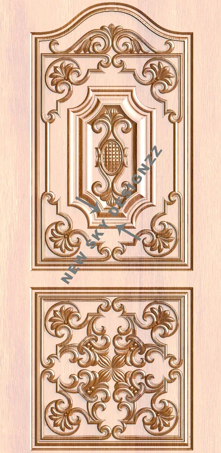 پنجره چوبی تزئینی گلدار