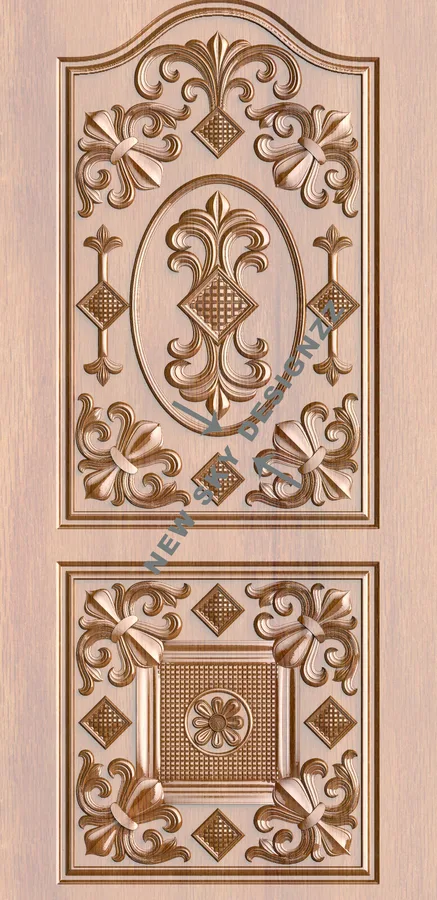 طراحی بلوک چوبی تزئینی با طرح گلی