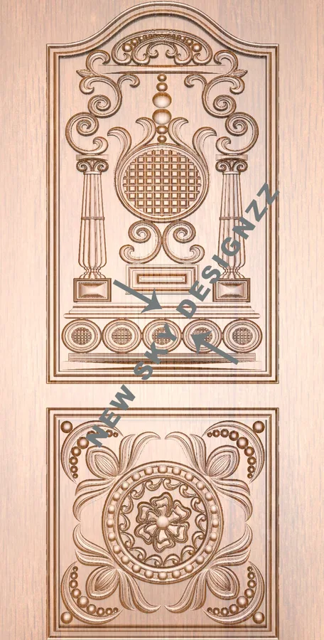 طراحی بلاک تزئینی هندسی و گلی
