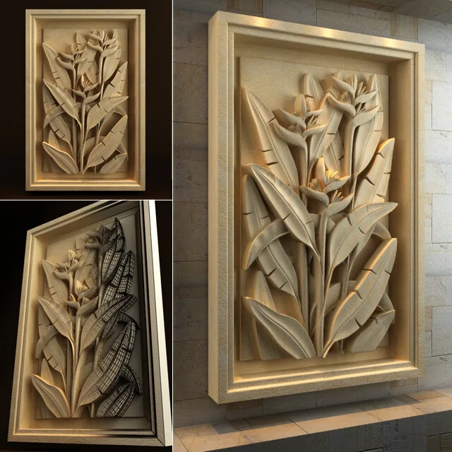 نقاشی سه بعدی گل