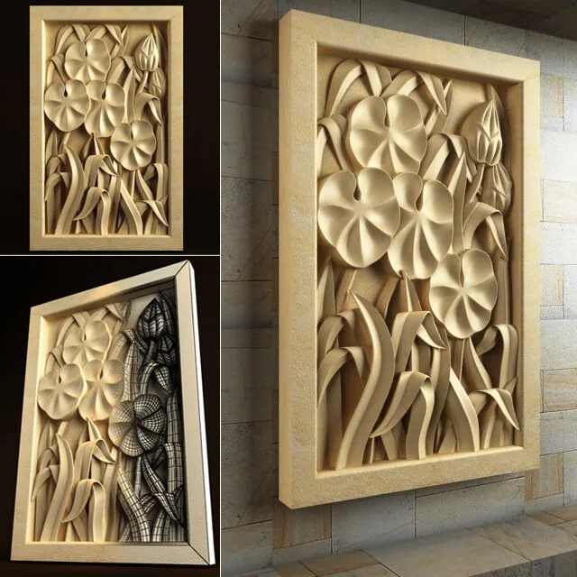 نقاشی سه بعدی گل