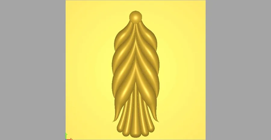 طراحی زینتی طلایی برگی