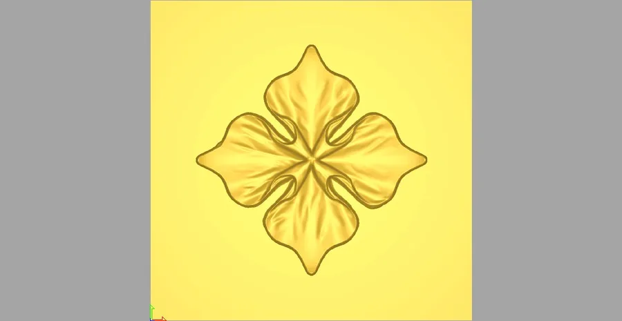 نماد گل طلا بر زمینه زرد