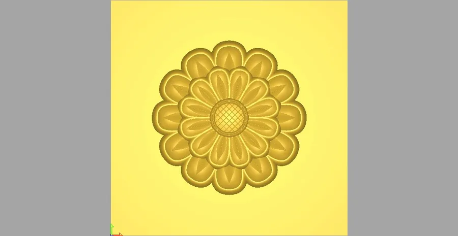 طراحی گل مدور با پرده مرکزی