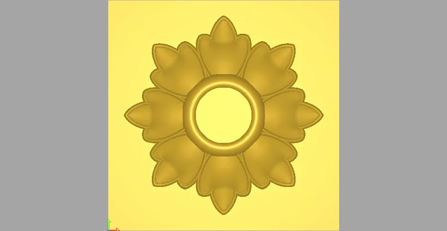 نماد گل طلایی در حلقه