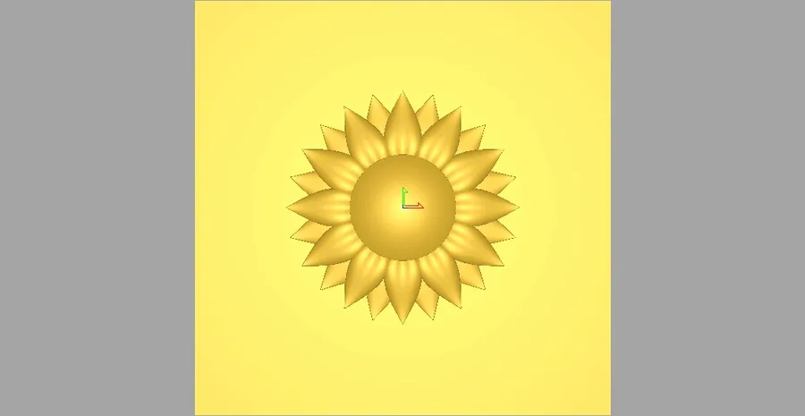 نماد گل خورشید روی زمینه زرد