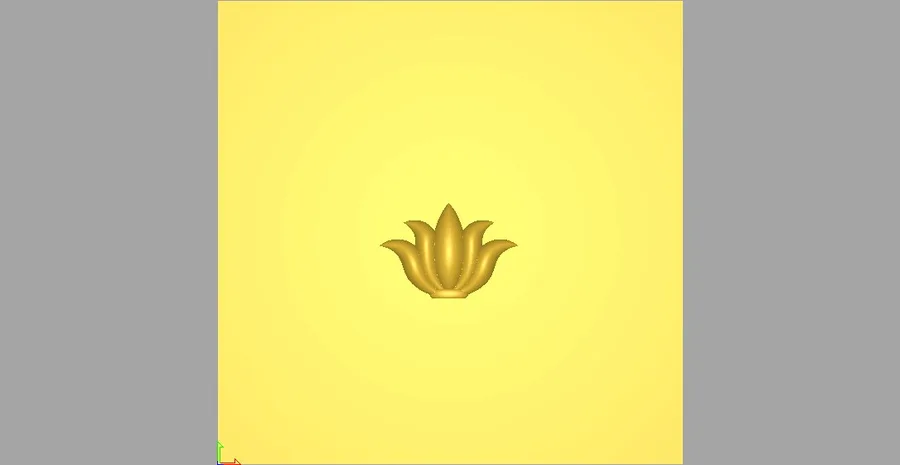 گل لاله روی زمینه زرد