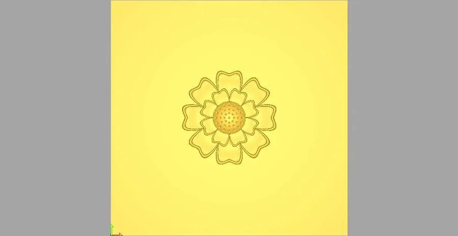 گل زرد روی زمینه زرد