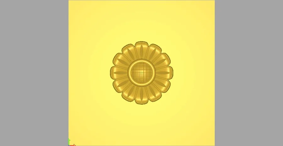 گل طلایی روی زمینه زرد