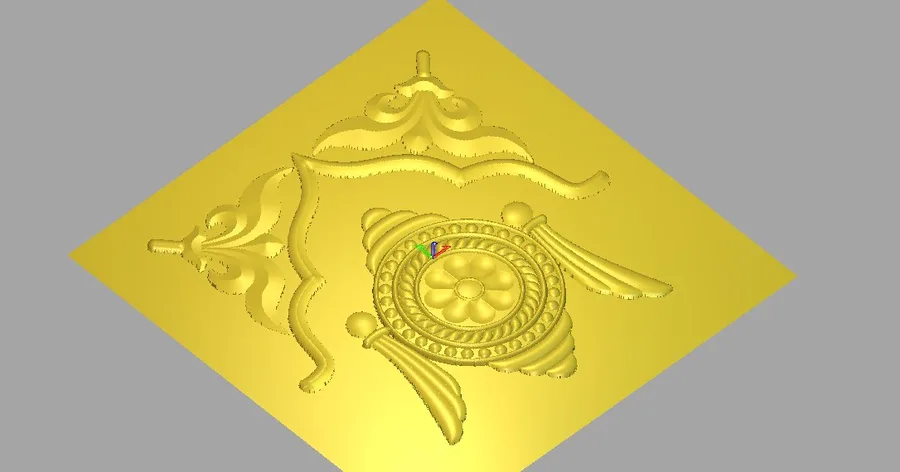 نگاره طلا با طرح گل و پرنده