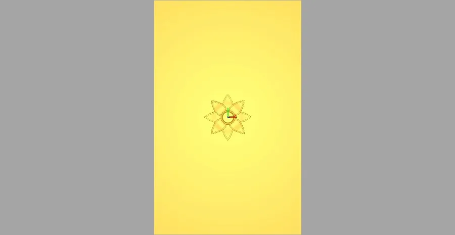 متن زمینه زرد با گل مرکزی