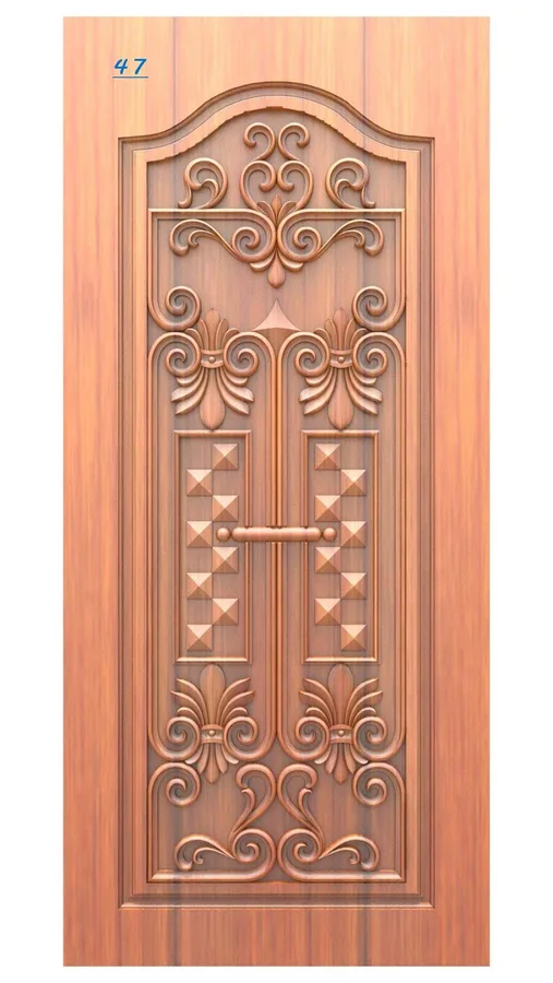 دروازه چوبی با طرح گل