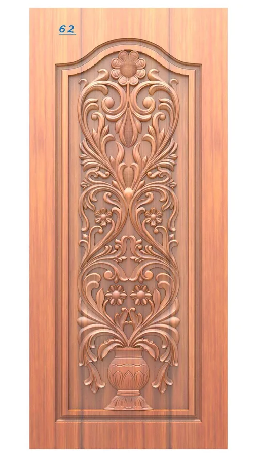 دروازه‌بازک چوبی طرح گل