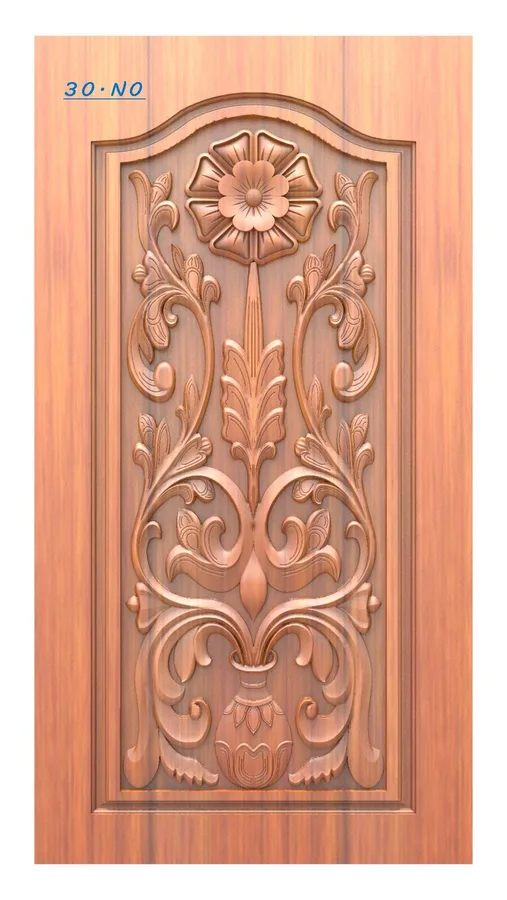دروازه چوبی گل و برگی