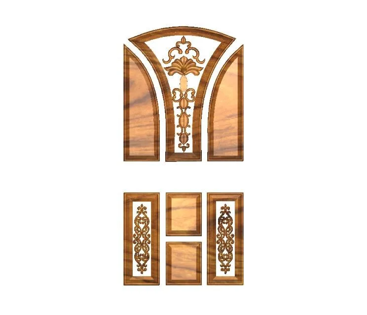 دروازه چوبی گلی