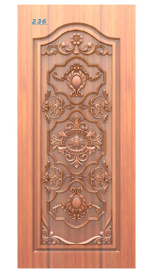 دروازه چوبی با طرح گل