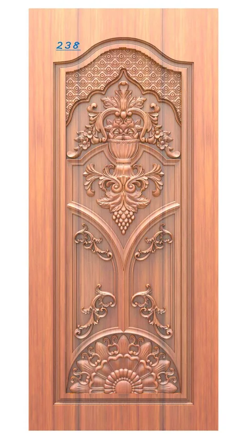 دروازه چوبی با طرح گل