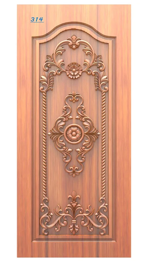 دروازه چوبی با طرح گل